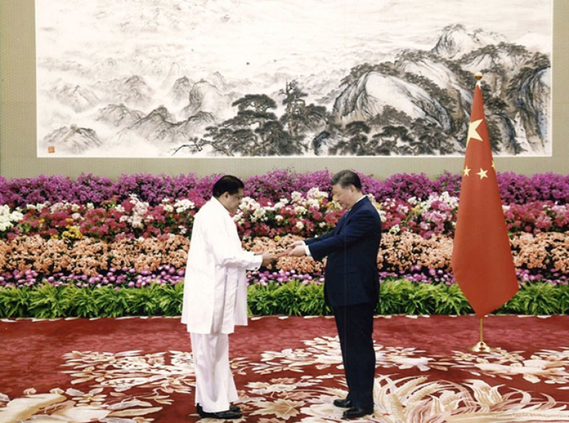 Ambassador Majintha Jayesinghe presents Letters of Credence to President Xi Jinping