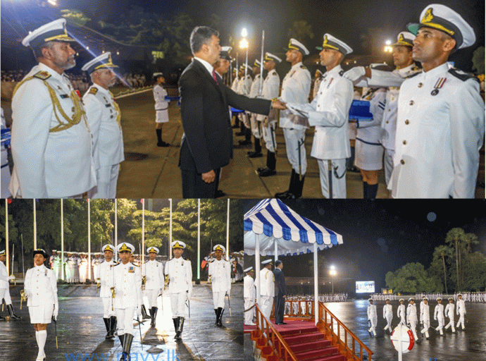 Sixteen (16) Midshipmen and thirteen (13) Service Entry candidates commissioned at Naval and Maritime Academy, Trincomalee