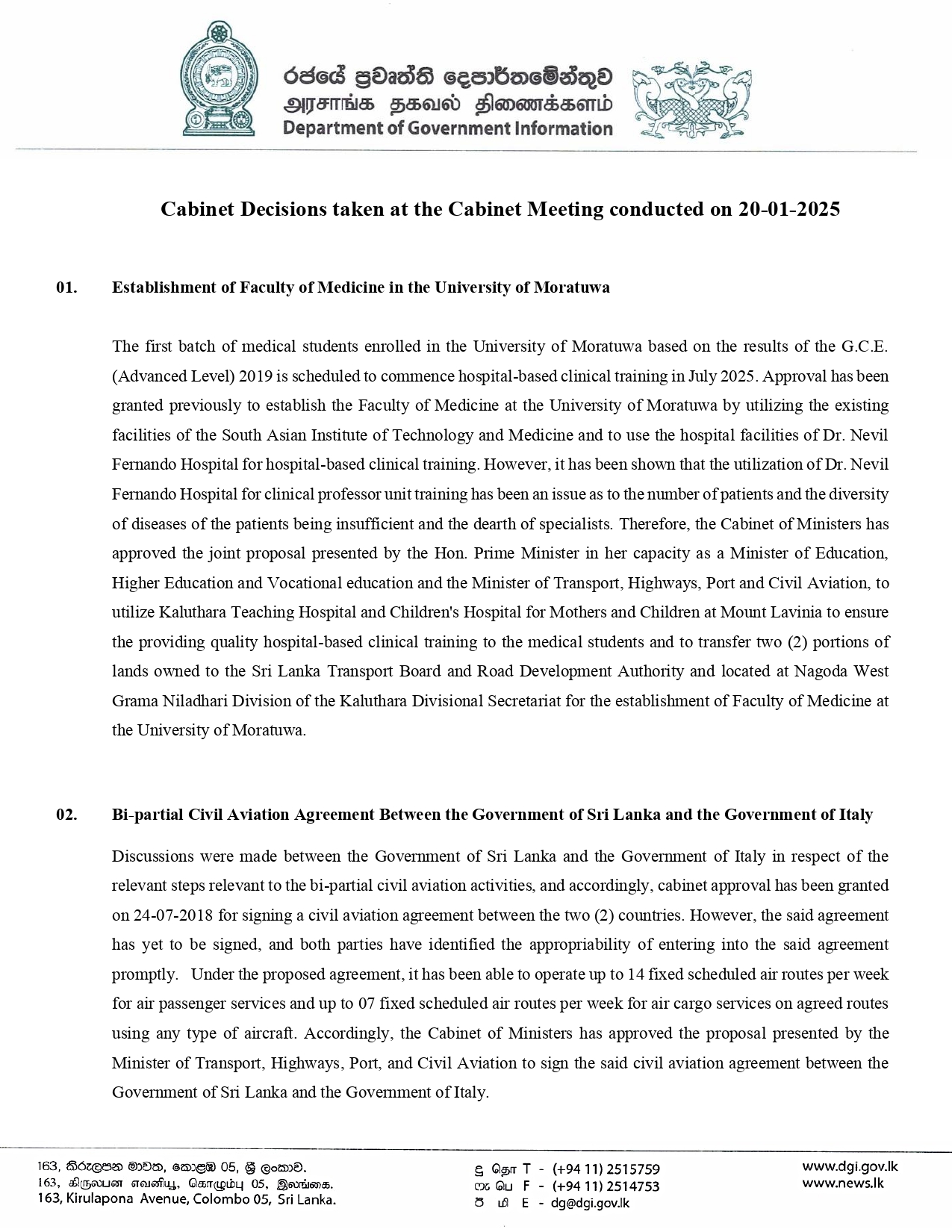 Cabinet Decision on 20.01.2025 English page 0001