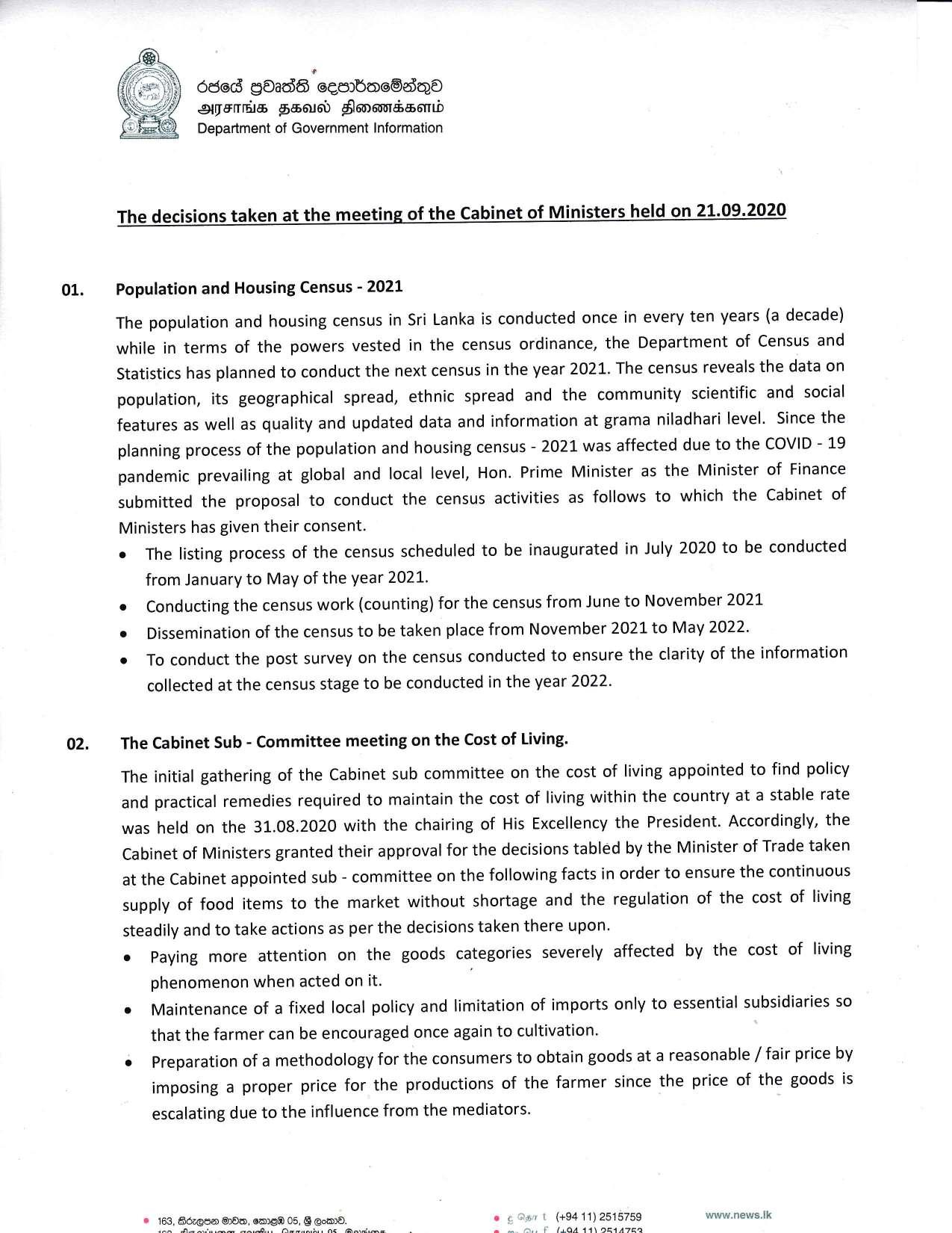 Cabinet Decicison on 21.09.2020 English page 001