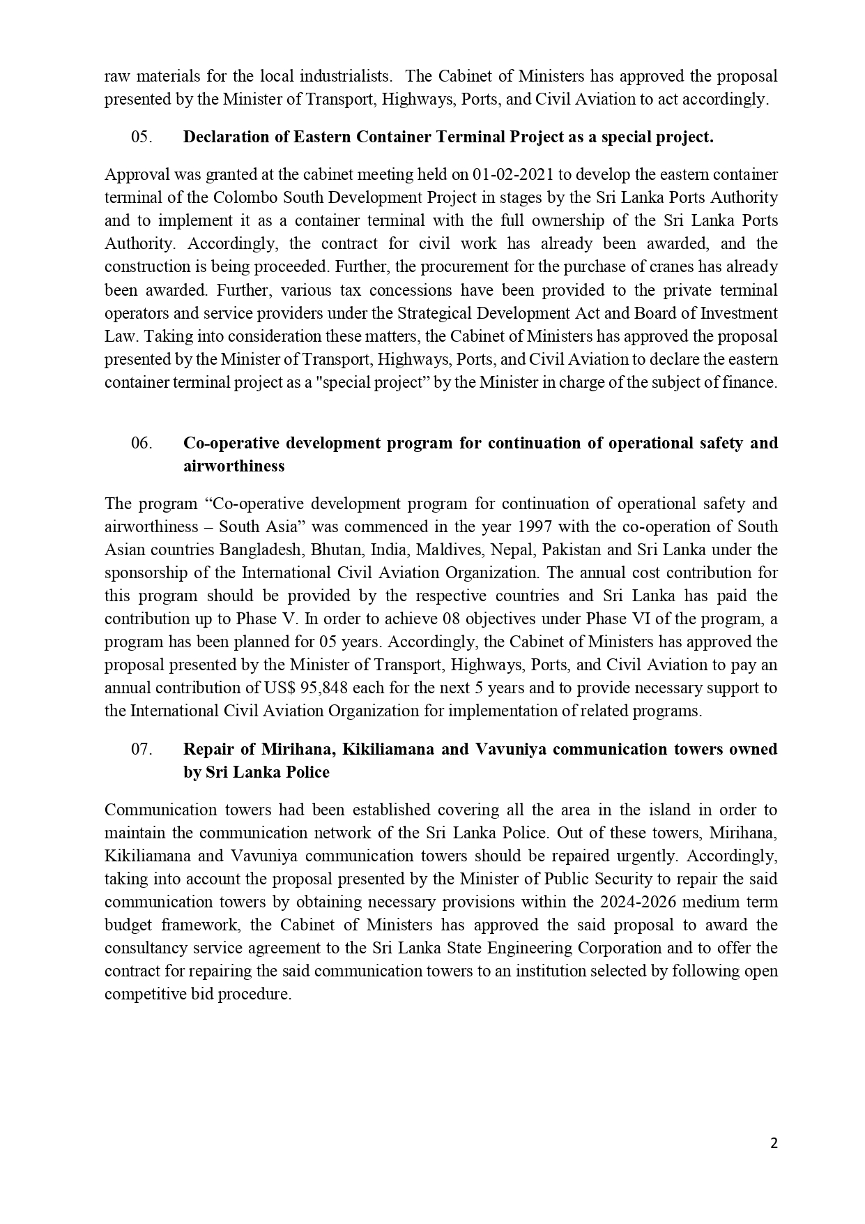 Cabinet Decisions on 21.10.2024 E page 0002