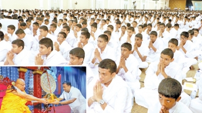 Students observe Sil at Temple Trees