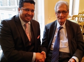 DR CHRIS NONIS WITH NOBEL LAUREATE AMARTYA SEN