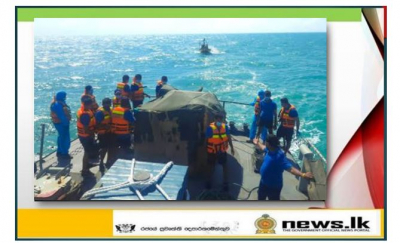 Navy brought ashore a distressed fishing trawler