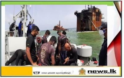 Navy undertakes special diving operation at MV X-PRESS PEARL