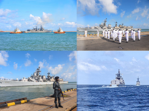 INS Mumbai departs island concluding formal visit