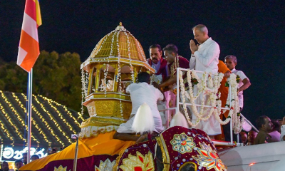 Mr. Sagala Ratnayaka engages in religious rituals at the historic Kataragama Sacred Site