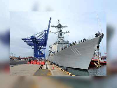 USS Spruance arrives in Colombo