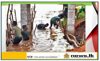 Troops Swiftly Mend Split in Marailluppaikulam Tank at Illeimaradankulam