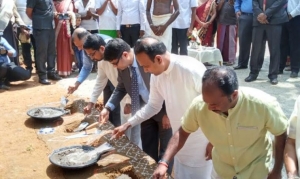 Foundation Stones for 50 houses at Homadola Estate, Galle under the Indian Housing Project