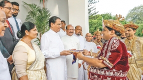 President presented Sannasa on successful conclusion of Kandy Esala Perahera