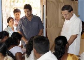 President casts his vote