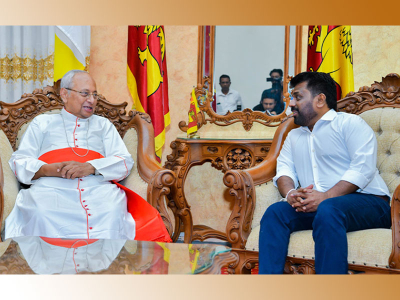 Newly Elected President Visits Colombo Archbishop and Received Blessings