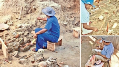 MANNAR MASS GRAVE BONES FROM PORTUGUESE, DUTCH ERA