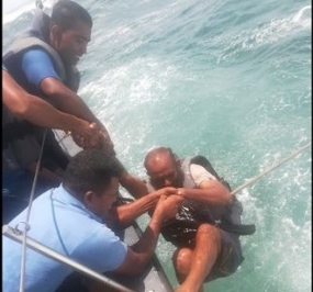 Navy rescues fishermen distressed in the sea