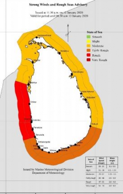 Advisory for Strong Wind and Rough seas