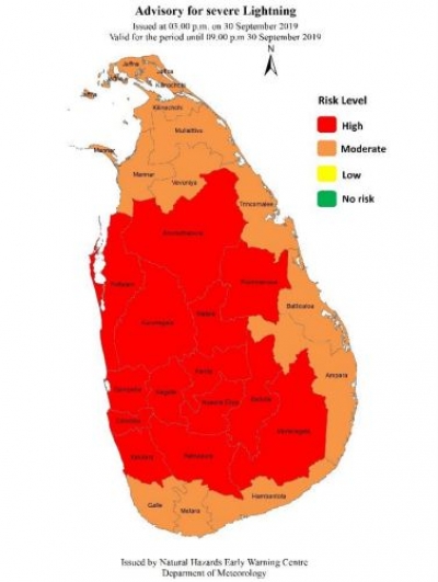 Met. Dept. warns of severe lightning